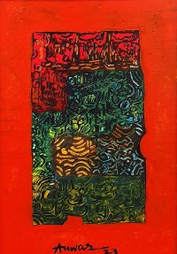 Anwar Maqsood, 24 x 36 Inch, Acrylic on Canvas, Calligraphy Painting, AC-AWM-041